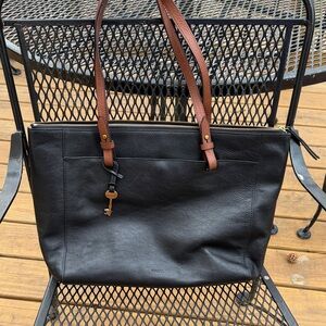 Fossil Rachel Leather Tote with Zipper